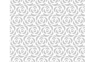 Flower geometric pattern with roses, a Pattern Graphic by RODINA