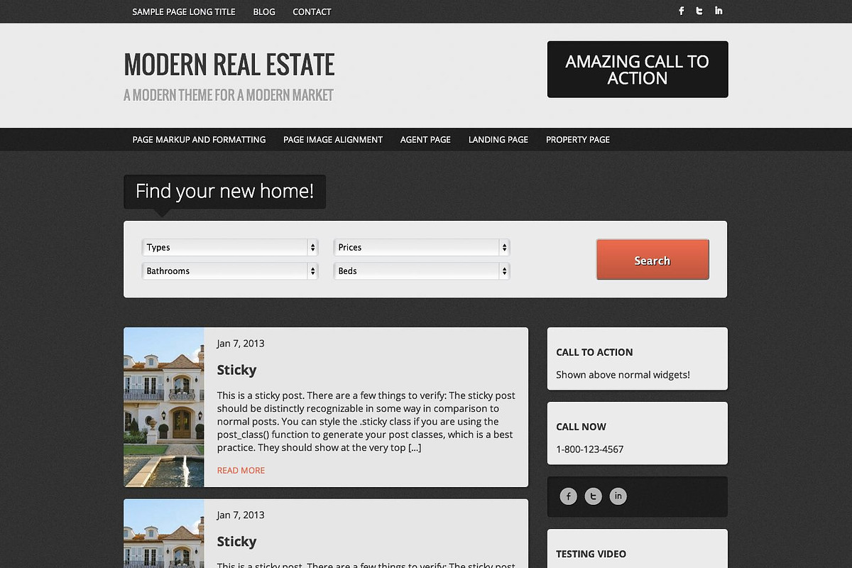 Modern Responsive Real Estate Theme, a WordPress Template by Slocum Studio Themes (Photo 4 of 5)