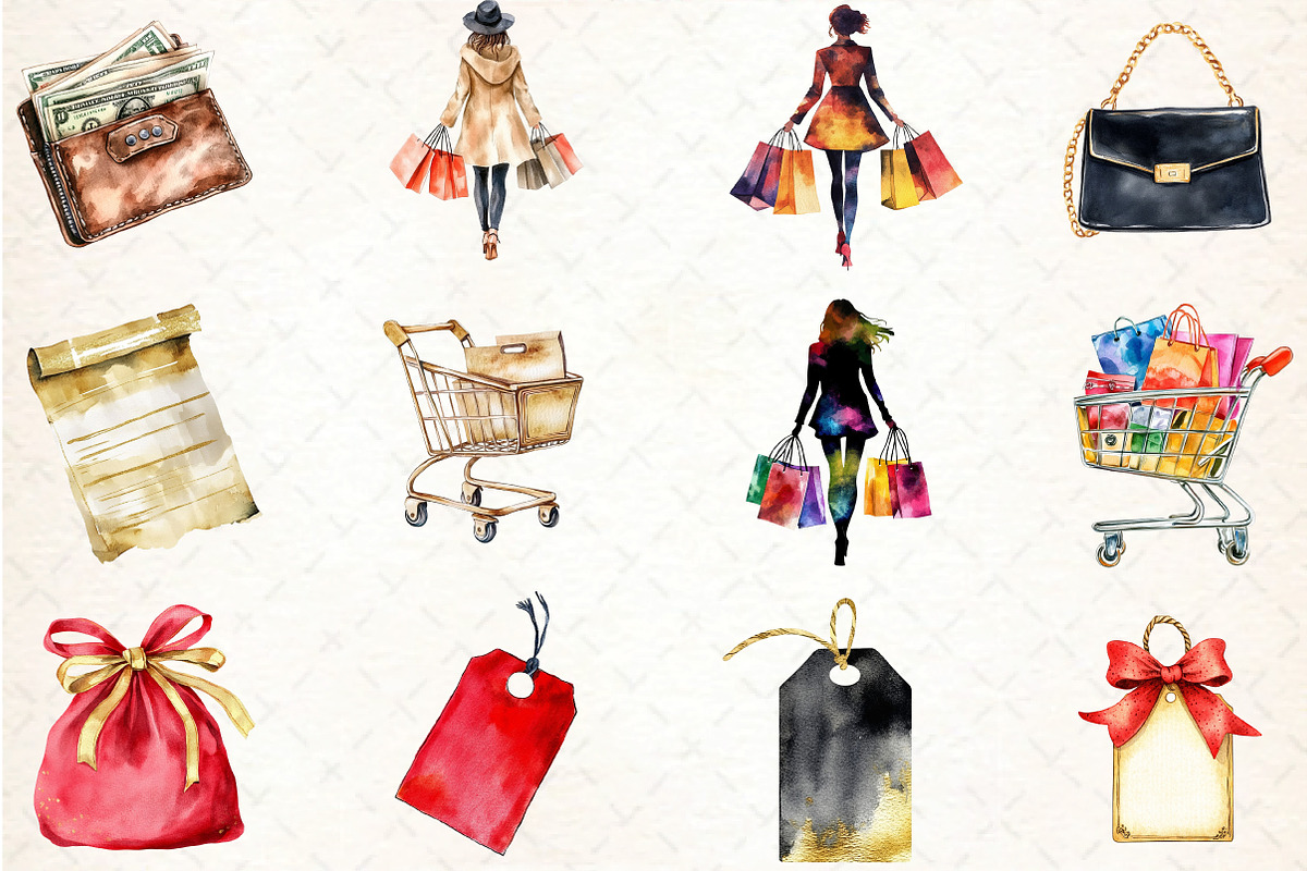 Black Friday Watercolor Clipart Bund, an Illustration by DreamCafeArt (Photo 3 of 4)