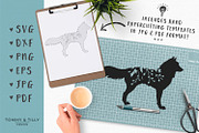 Wolf Silhouette - SVG & Clipart, an Object Graphic by Tommy & Tilly Design (Thumbnail 4 of 4)