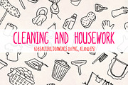 Cleaning and Housework Vector Bundle, a Work Illustration by Violet LeBeaux (Thumbnail 2 of 3)