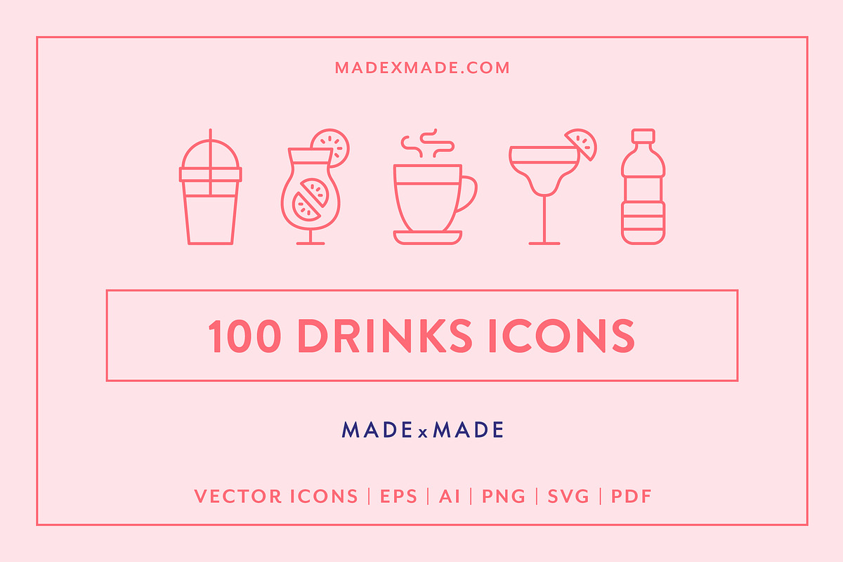 Drinks Line Icons, an Outline Icon by Made by Made (Photo 1 of 7)