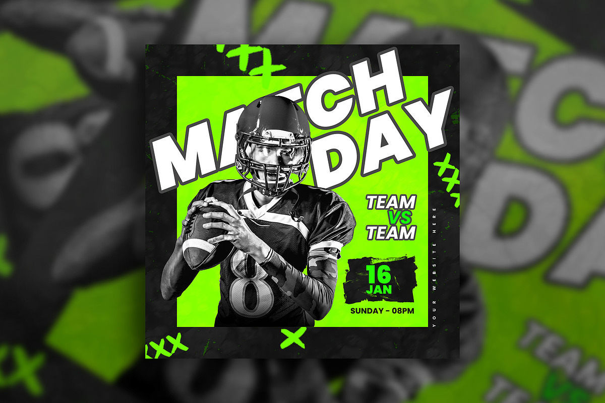 Match day social media flyers, a Social Media Template by Tanmoy Topu (Photo 7 of 11)