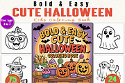 Bold & Easy Cute Halloween Coloring, a Seasonal Illustration by Ink Gallery (Thumbnail 1 of 6)