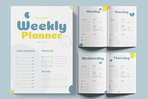Weekly Planner Layout, a Stationery Template by ContestDesign