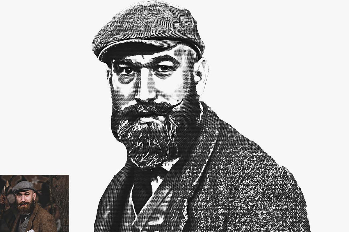 Advanced Engraving Effect Pa Action, an Action Add-On by Studio Retouch (Photo 8 of 11)