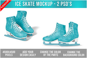 Ice Skate Mockup PSD