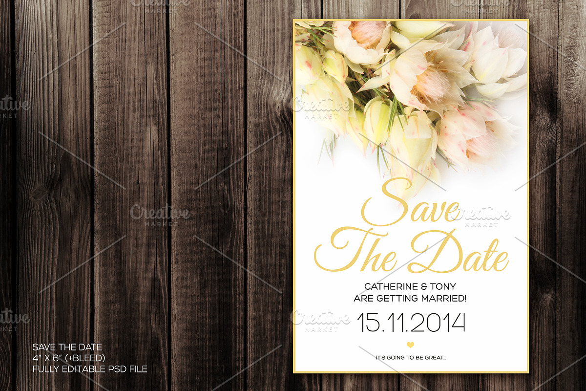 Blushing Bride Invitation Pack - PSD, an Invitation Template by Zepol (Photo 3 of 4)