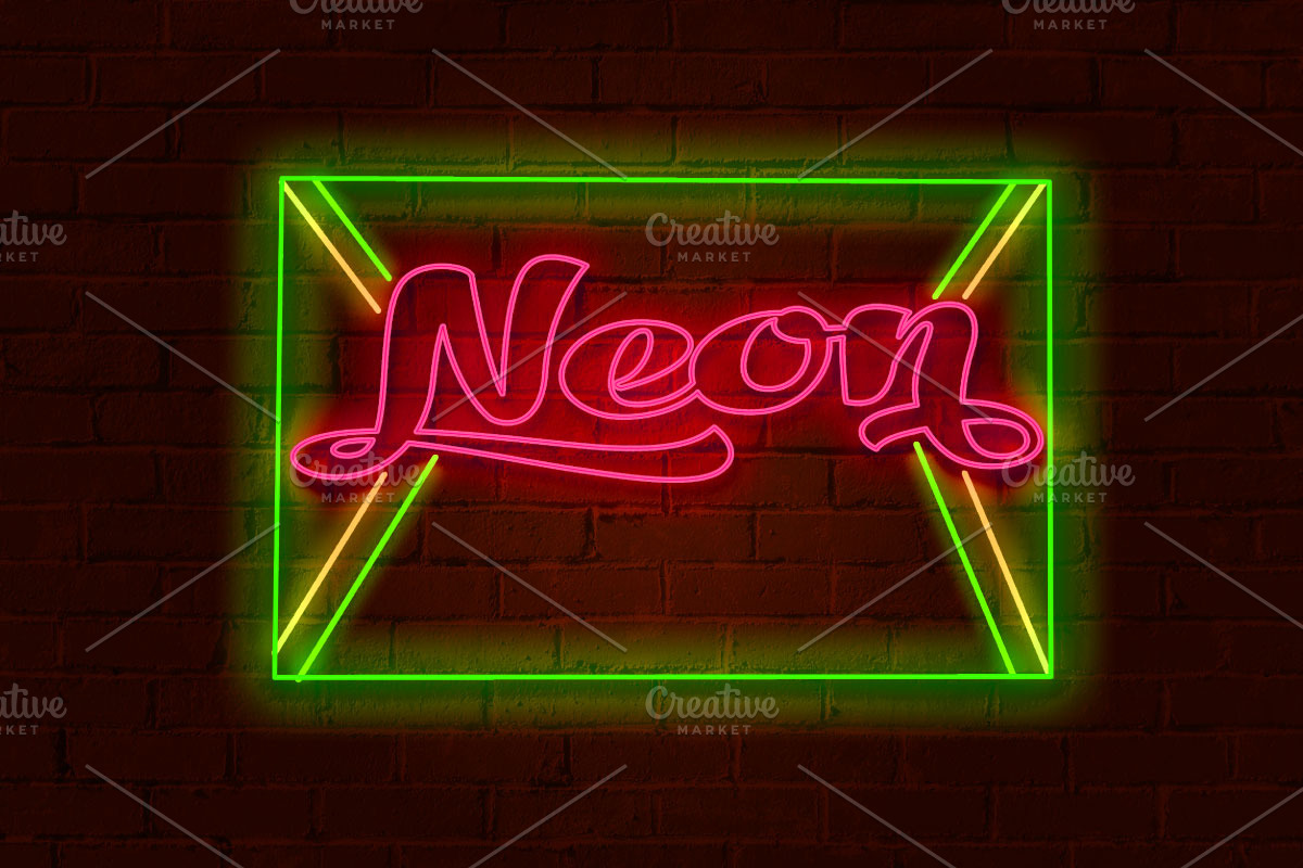Neon Text PSD Editable Text Effect, a Layer Style Add-On by TrueVector