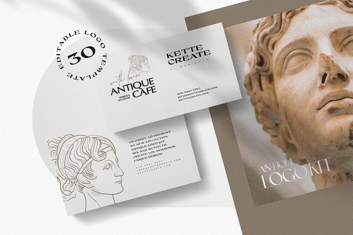 Antique Logo Kit, a Branding & Logo Template by KetteCreate (Photo 12 of 15)