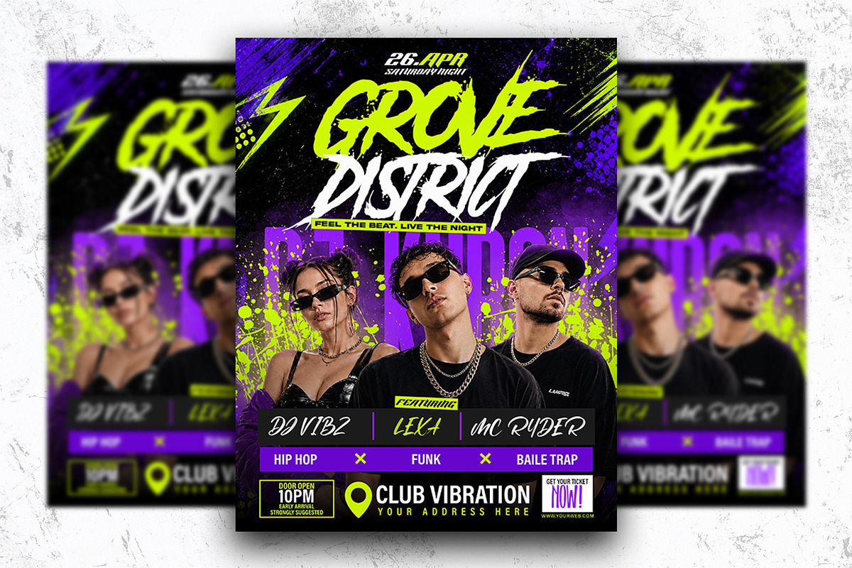 Dj Party Psd Flyer Template, a Flyer Template by Shajib Shikder (Photo 2 of 2)