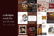 F&B Instagram Feed Templates 2025, a Social Media Template by Portal Studios (Thumbnail 2 of 4)