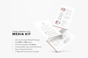 3-Page Influencer Media Kit Canva