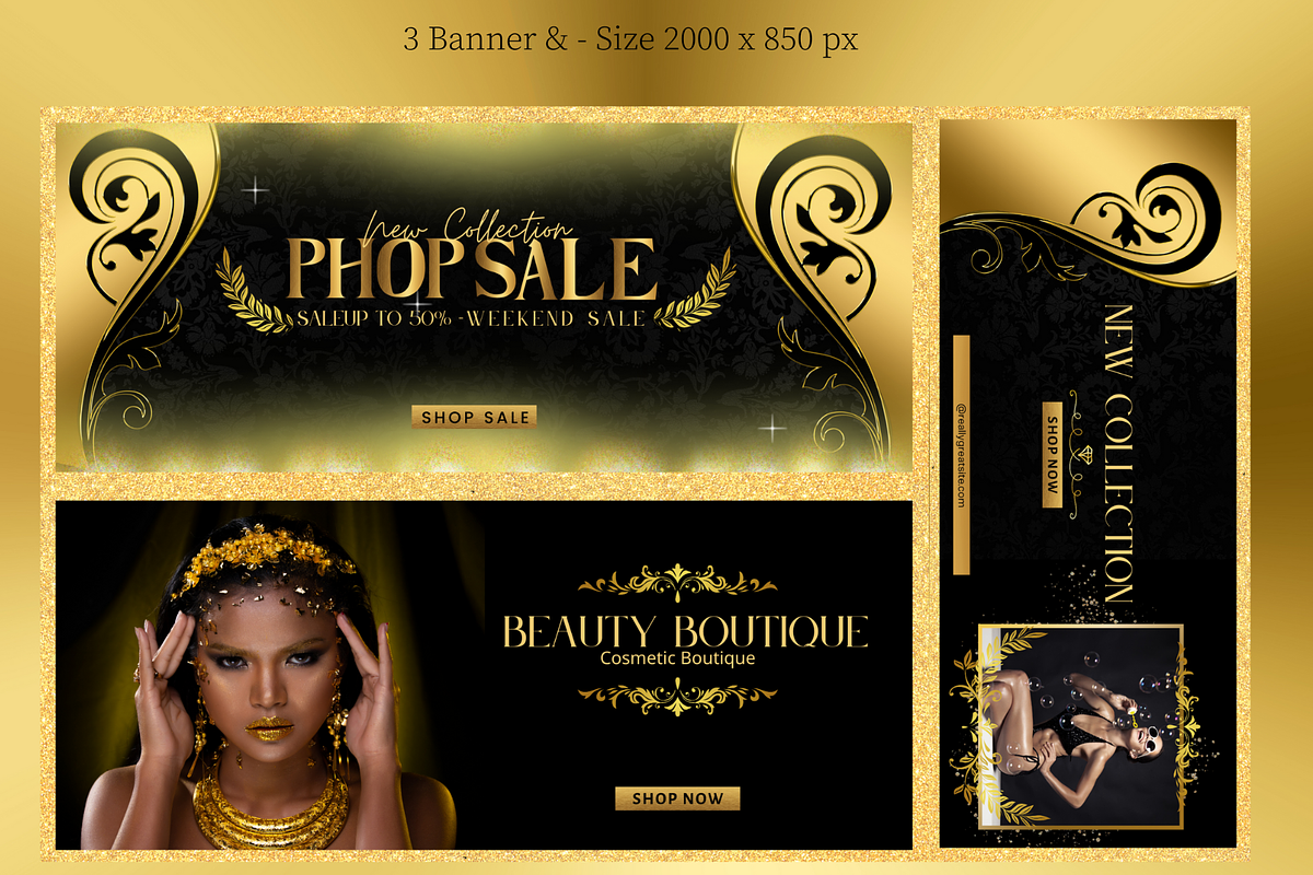 DIY Website Banners Templates, a Landing Page Template by Meoww_Design (Photo 2 of 7)