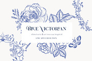 Blue Victorian & Chinoiserie set, a Decorative Illustration by Grace Noboa Illustrations (Thumbnail 2 of 13)
