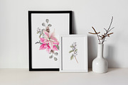 Winter Pink Flowers, an Illustration by YuliyaArtGarden (Thumbnail 6 of 9)
