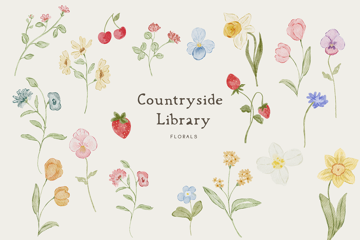Countryside Pastel Spring Background, a Background Graphic by Grace Noboa Illustrations (Photo 12 of 15)