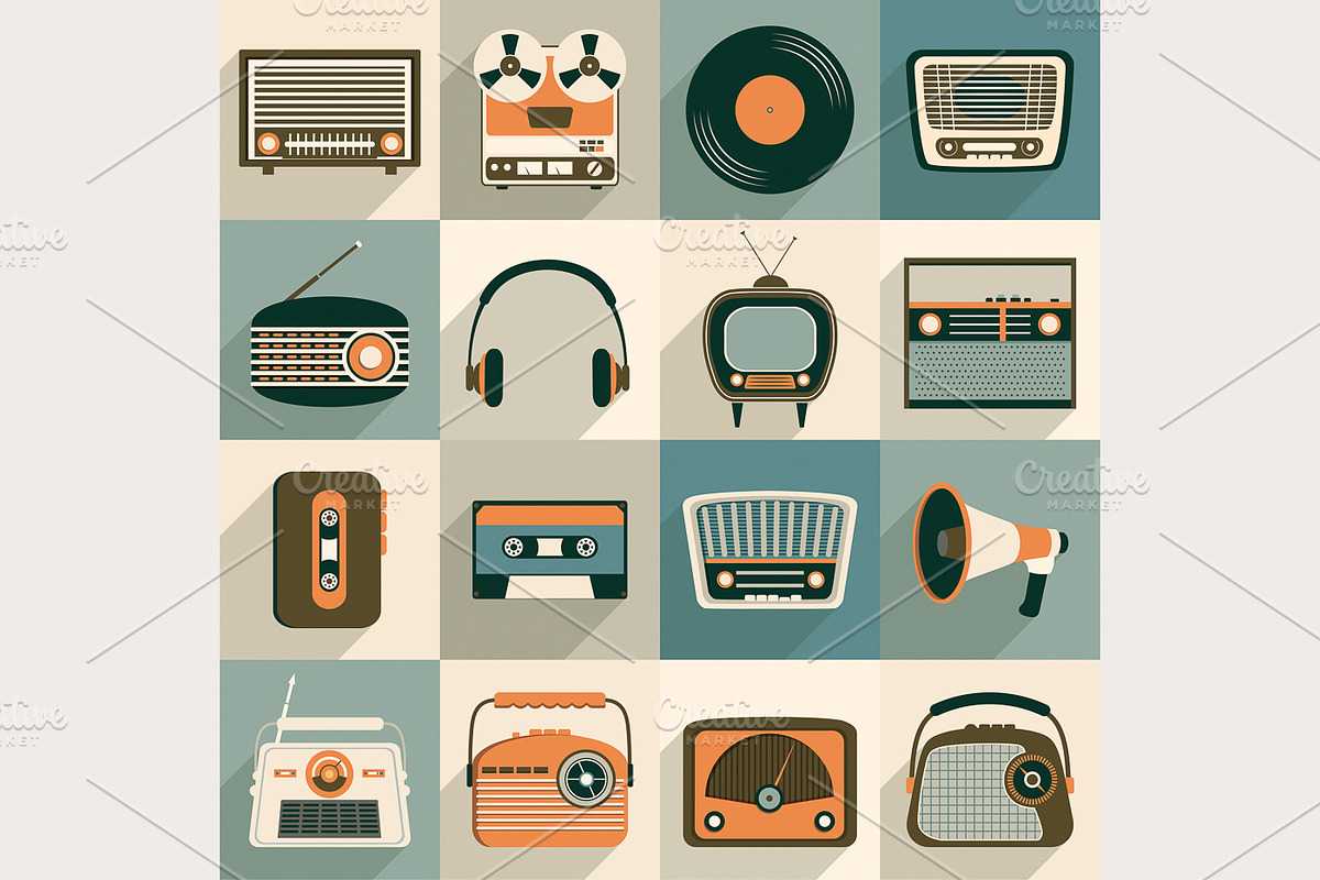 Retro Gears (vector pack), an Illustration by Inkant Studio (Photo 2 of 3)