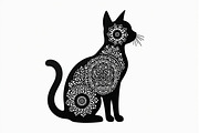Ornate Cat Mandala Silhouette Design, an Illustration by Creativeshirt (Thumbnail 6 of 13)