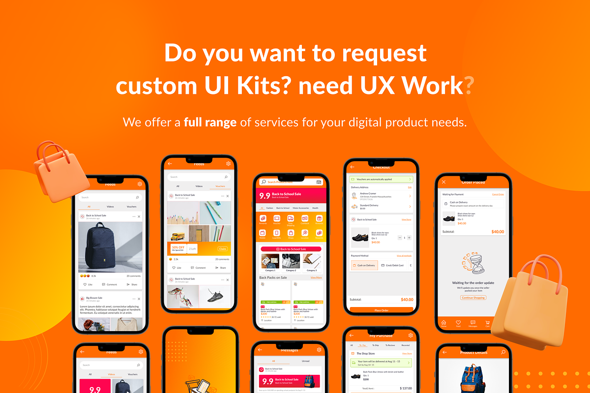 E-commerce App UI Kit | Creative Market