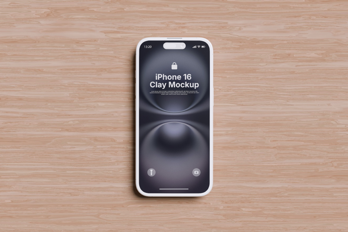 iPhone 16 Clay Mockup, an iPhone Mockup by swsi-studio (Photo 5 of 5)