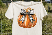 Dalmatian Dot Bow Pumpkin PNG, a Seasonal Illustration by Rose Art (Thumbnail 2 of 7)