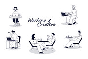Café People – Hand-Drawn Coffee Shop, a Person Illustration by Invisual Studio (Thumbnail 12 of 14)