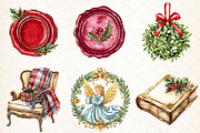 Victorian Christmas Clipart, an Illustration by Libby Wishes (Thumbnail 6 of 9)