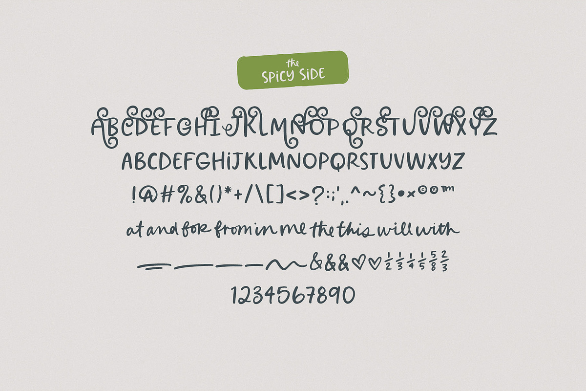 Dueling Peppercorns  + Dingbats, a Sans Serif Font by Callie Rian & Co. (Photo 7 of 9)