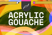 Procreate Acrylic Gouache Brush 16x, a Brush Add-On by Esther Nariyoshi (Thumbnail 1 of 9)