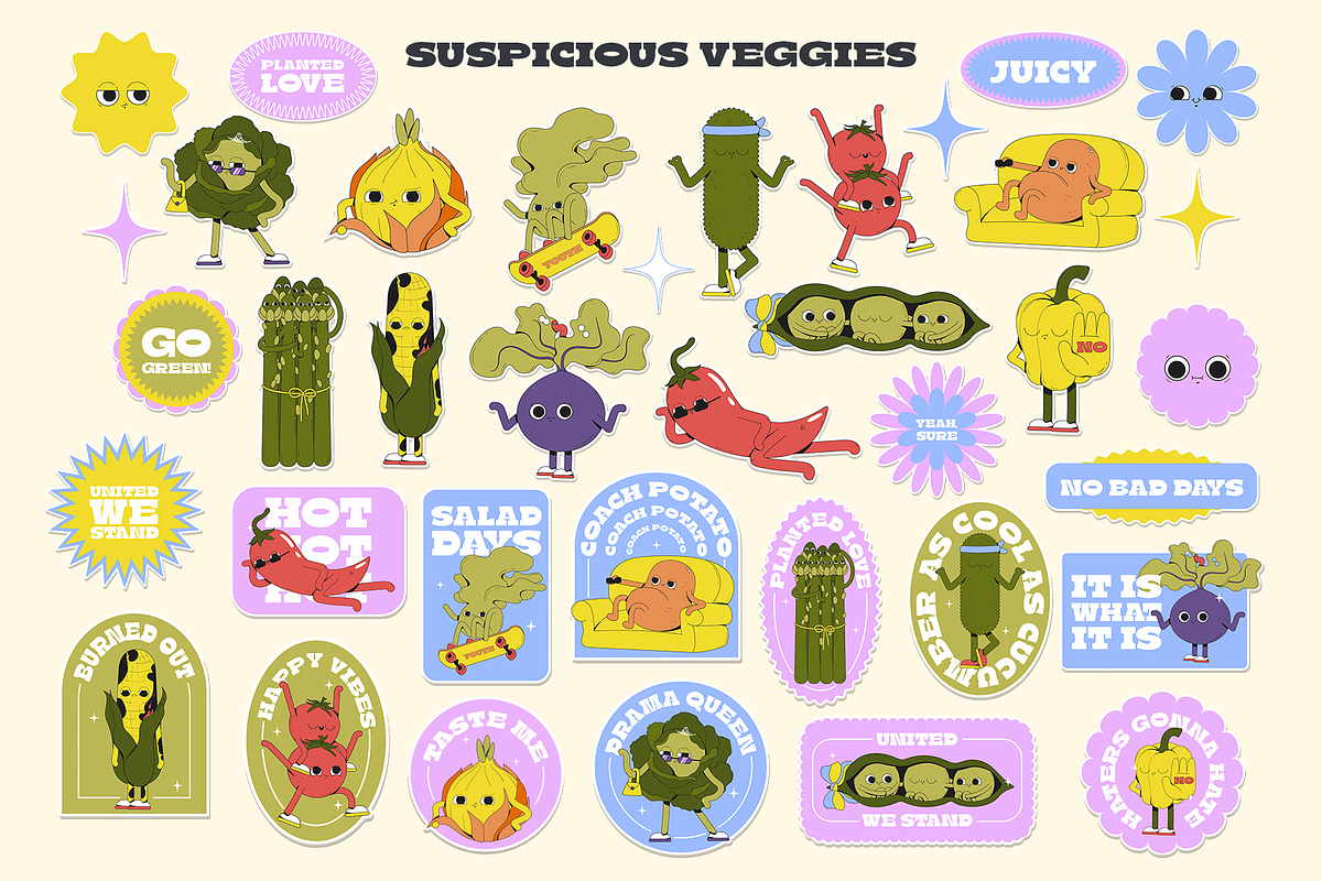 Suspicious BUNDLE:  6 in 1, a Decorative Illustration by marmarina (Photo 4 of 14)