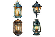 Vintage Lantern & Candle Clipart PNG, an Illustration by Pixels.Craft (Thumbnail 8 of 8)