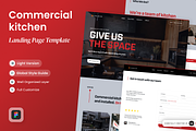 Commercial Kitchen Landing Page, a Landing Page Template by SLAB! Design (Thumbnail 1 of 4)