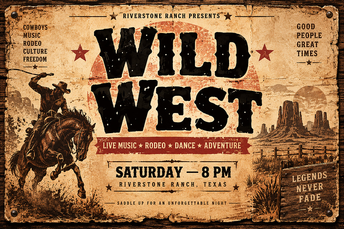 Vintage Western, a Script Font by Wow Magic (Photo 4 of 5)