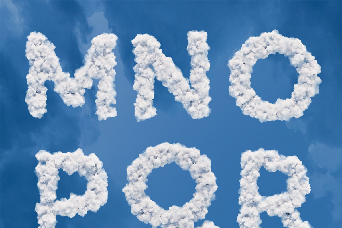 Cloud Letters Set, an Object Graphic by Kotulsky Mockups (Photo 3 of 6)
