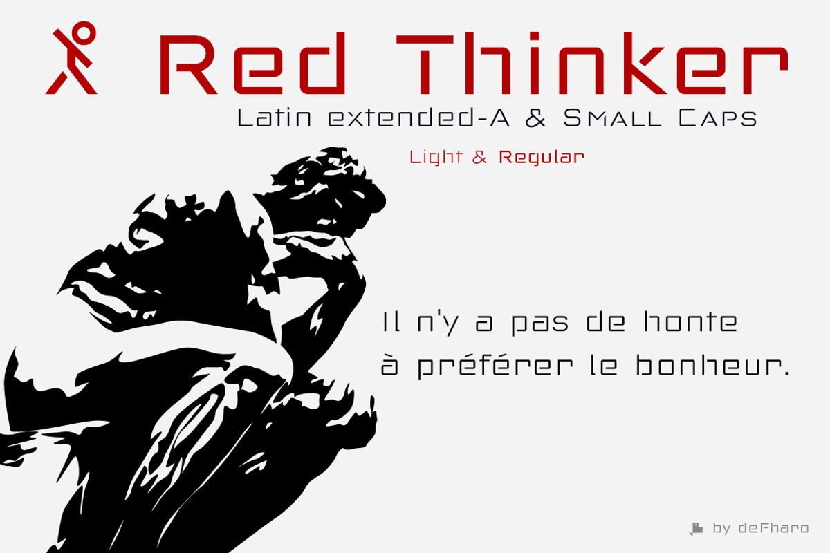 Red Thinker -2 techno fonts- preview 2