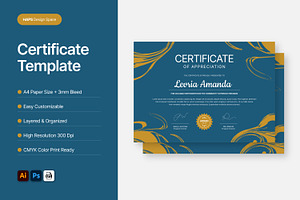 Certificate Template, a Stationery Template by Haps Space