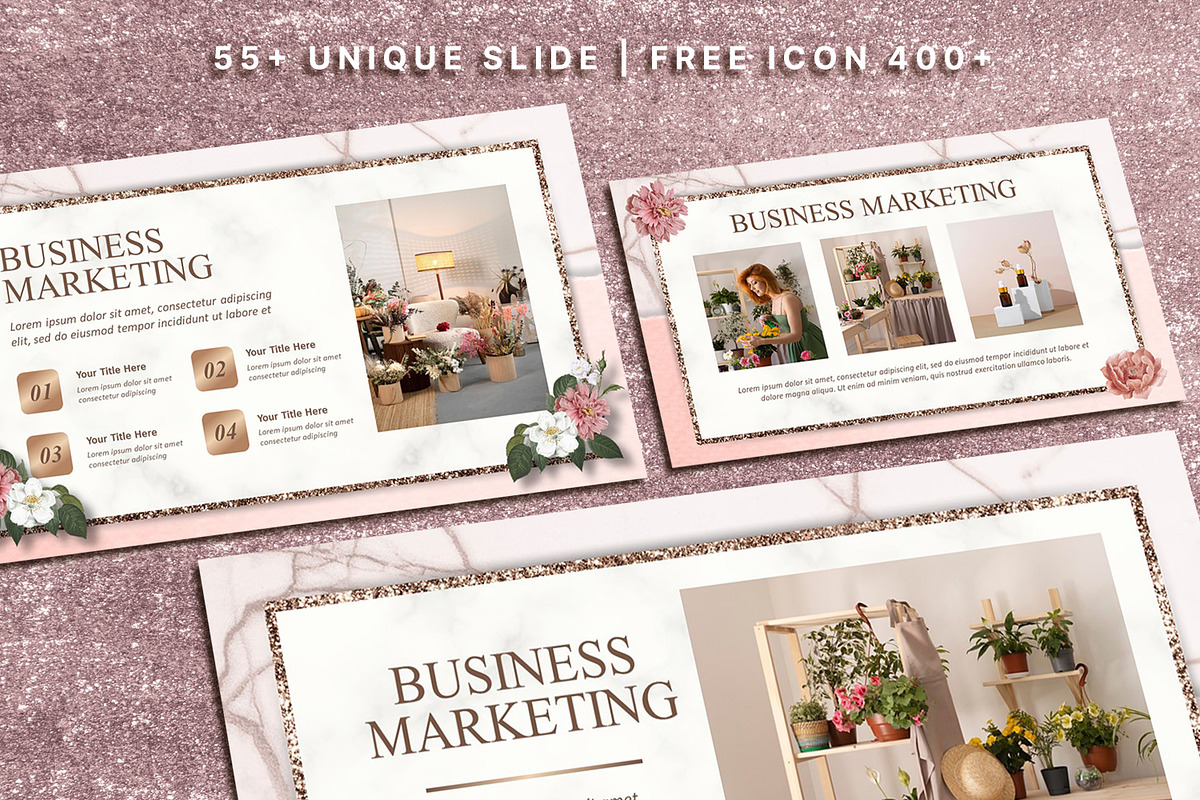 Beauty Rose Powerpoint Template, a Presentation Template by SKY CREATION (Photo 3 of 6)