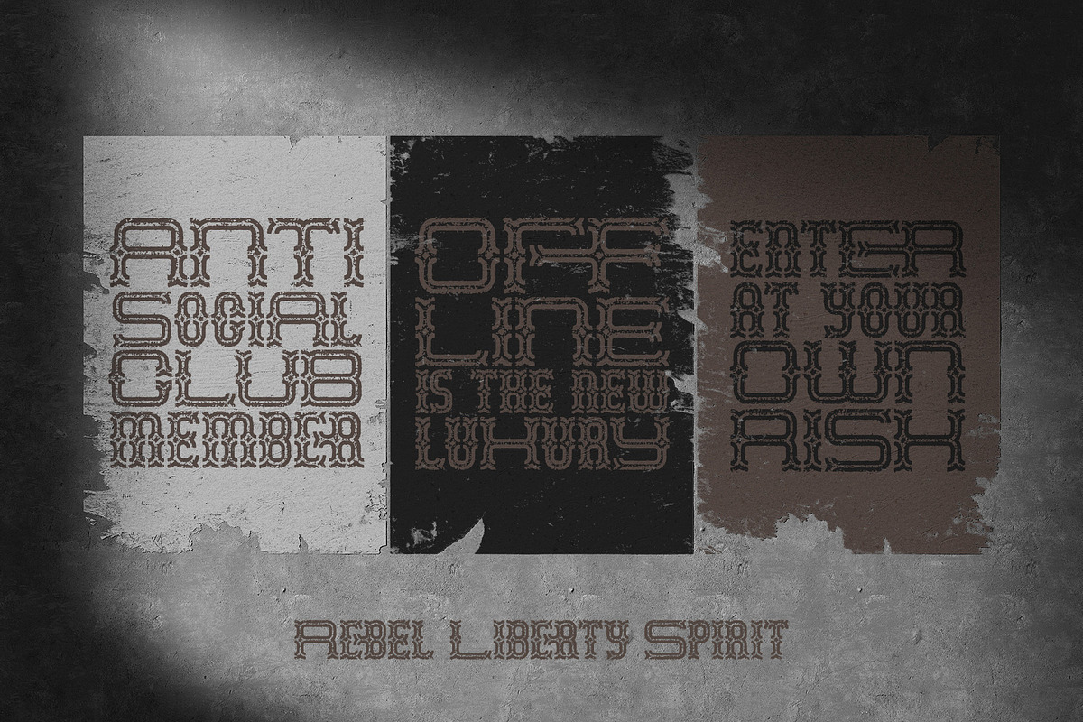 Deeply Rusted Font, a Slab Serif Font by Gleb Guralnyk (Photo 4 of 6)