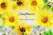 Sunflowers by PaperAndCrayons, an Illustration by PaperAndCrayons (Thumbnail 1 of 6)