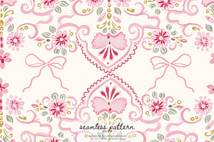folk floral seamless pattern