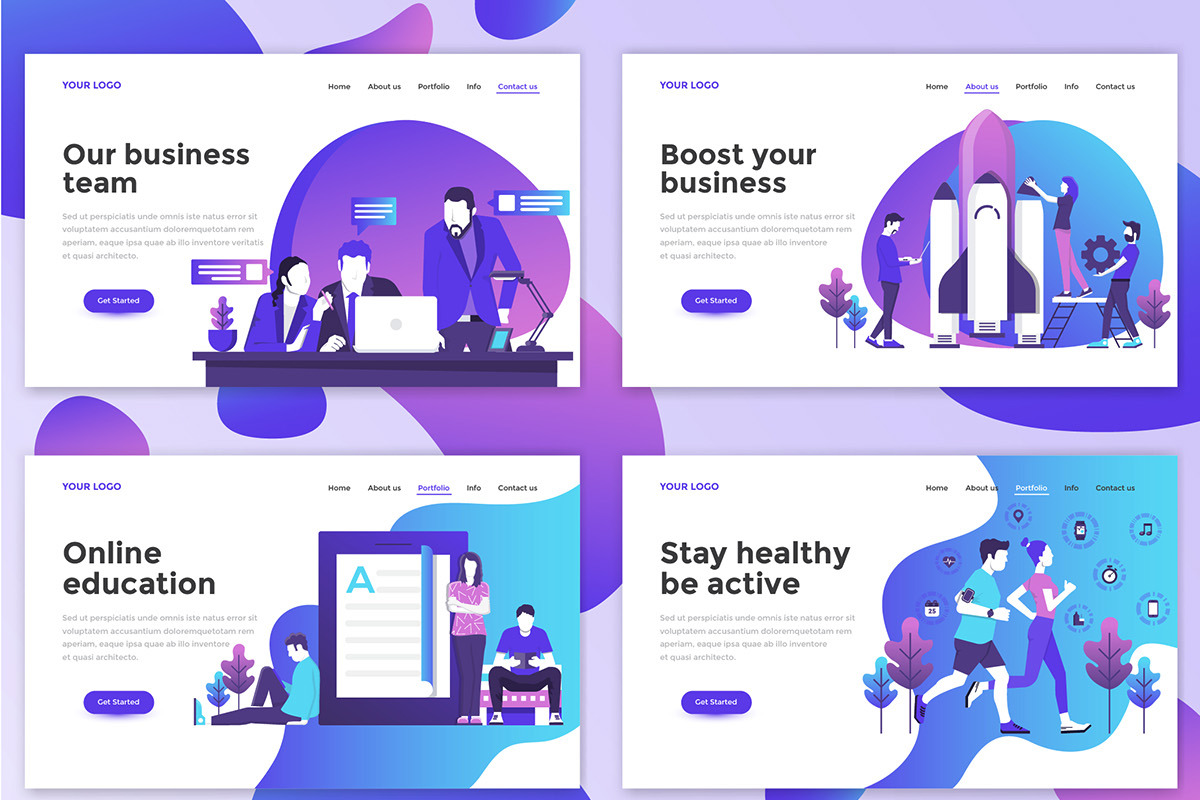 Landing page templates, a Templates & Theme by Creative Graphics (Photo 12 of 12)