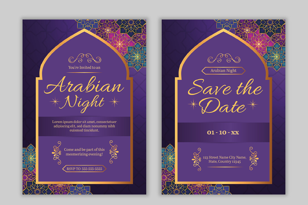 Arabian Night Elegant Invitation, a Templates & Theme by studiogstock