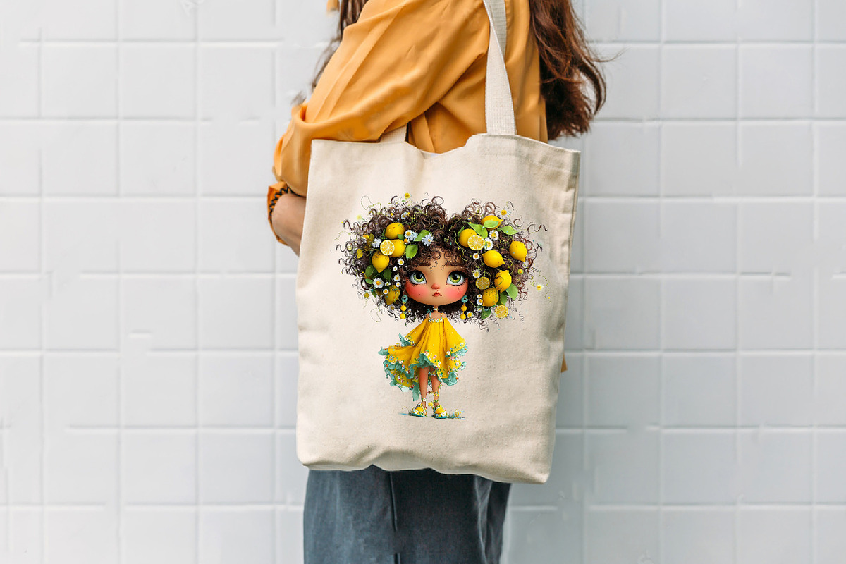Whimsical lemon Girl Clip Art, an Illustration by CreationArt (Photo 4 of 7)