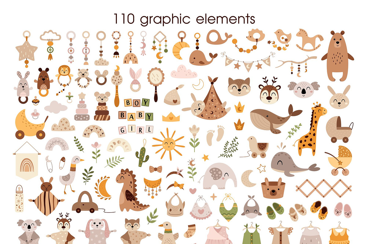 Bohemian nursery collection, an Object Illustration by JulzaArt (Photo 2 of 12)
