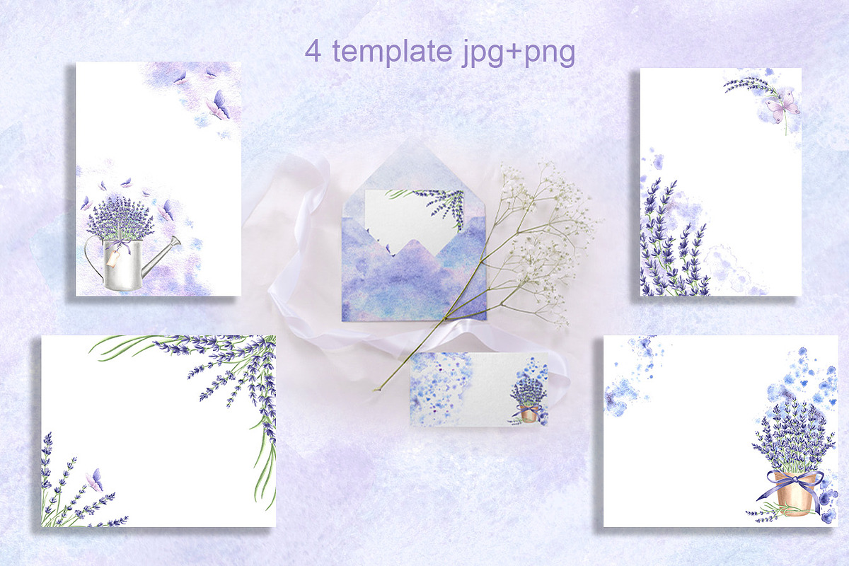 Lavender Provence watercolor clipart, a Decorative Illustration by susie-p-art (Photo 14 of 15)