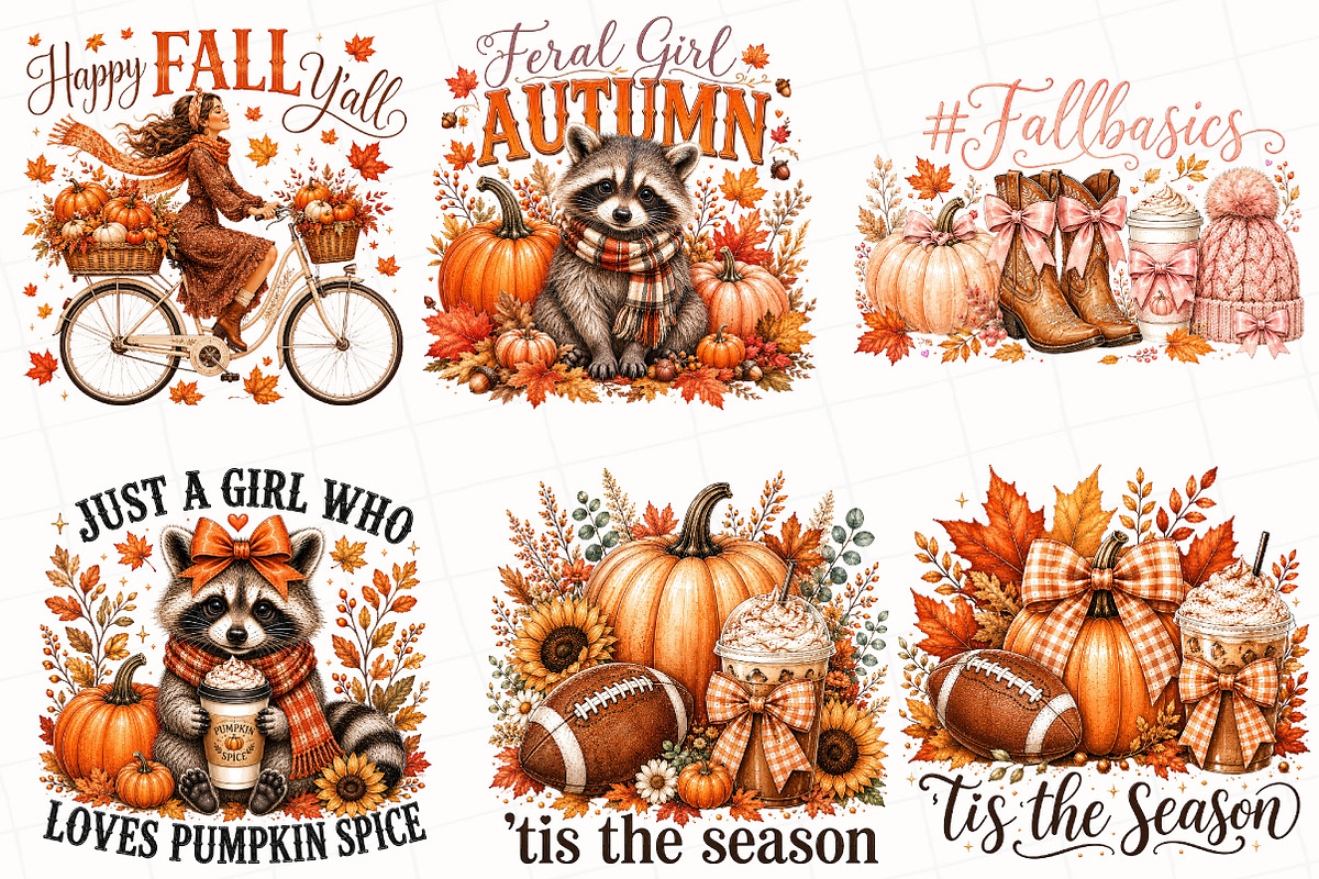 Autumn Fall PNG Bundle, a Seasonal Illustration by OK Design (Photo 3 of 6)