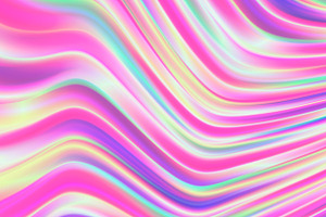 Colorful Chromatic Waves In Pink