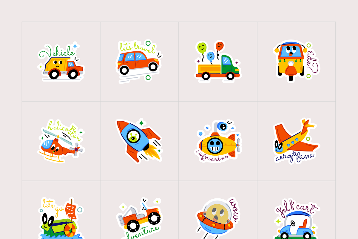 Animated Vehicle Stickers, an Emoji Icon by Prosymbols (Photo 7 of 11)