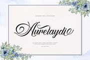 Aurelaydi | Elegant Calligraphy, a Script Font by Denustudios (Thumbnail 1 of 12)